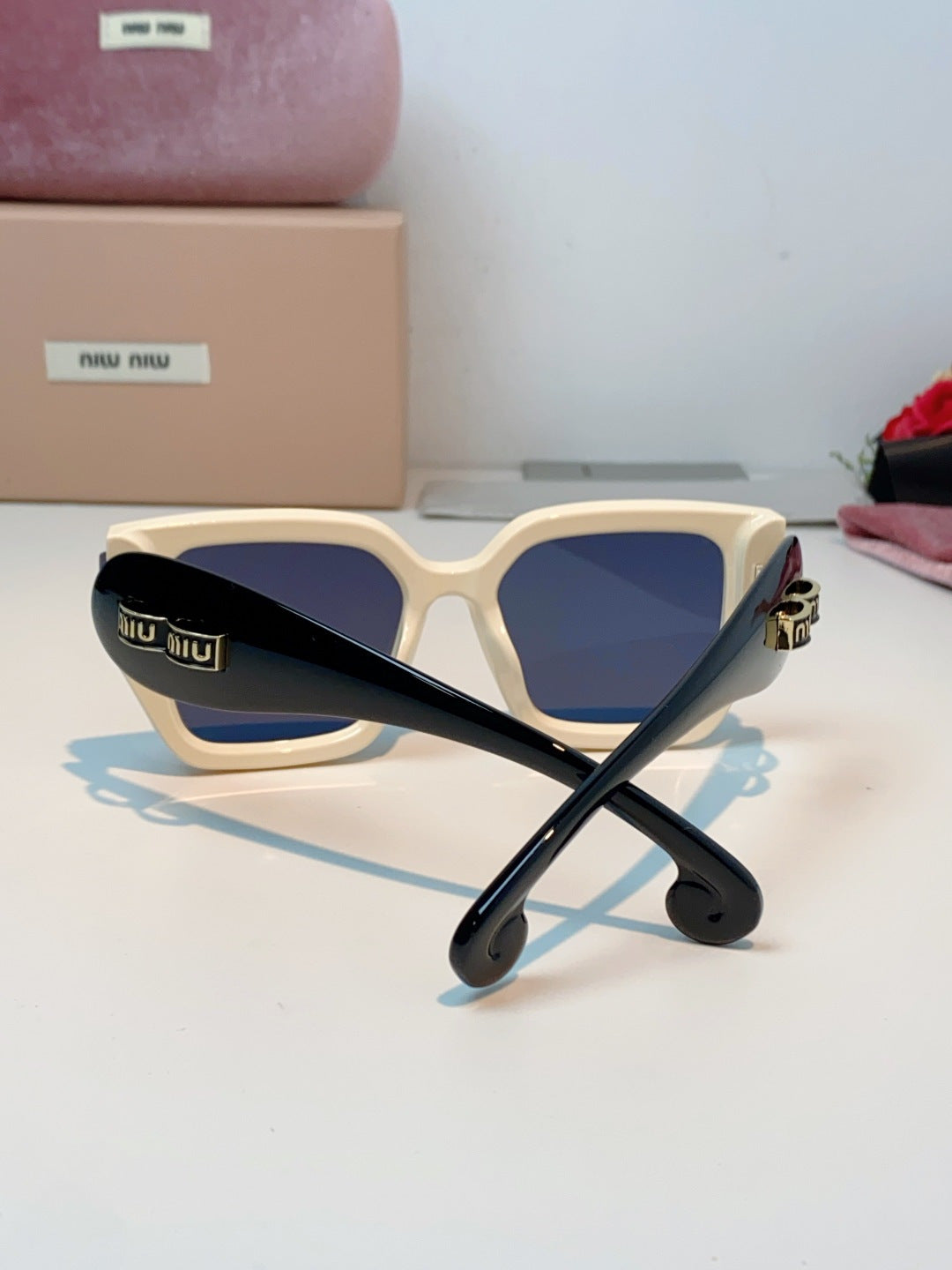 Miu Miu Oversized Black Lens Sunglasses for Women - 158594 - detail image 3
