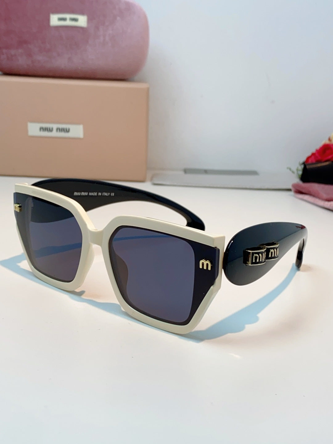 Miu Miu Oversized Black Lens Sunglasses for Women - 158594