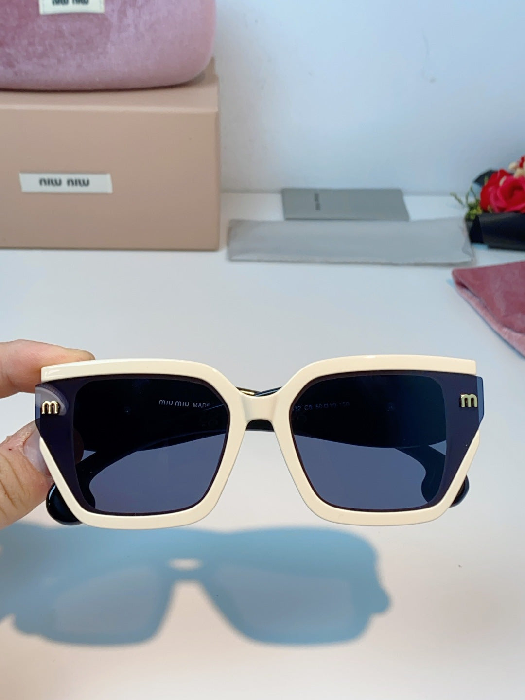 Miu Miu Oversized Black Lens Sunglasses for Women - 158594 - detail image 4