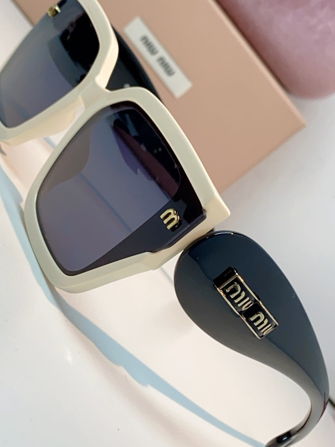 Miu Miu Oversized Black Lens Sunglasses for Women - 158594 - detail image 7
