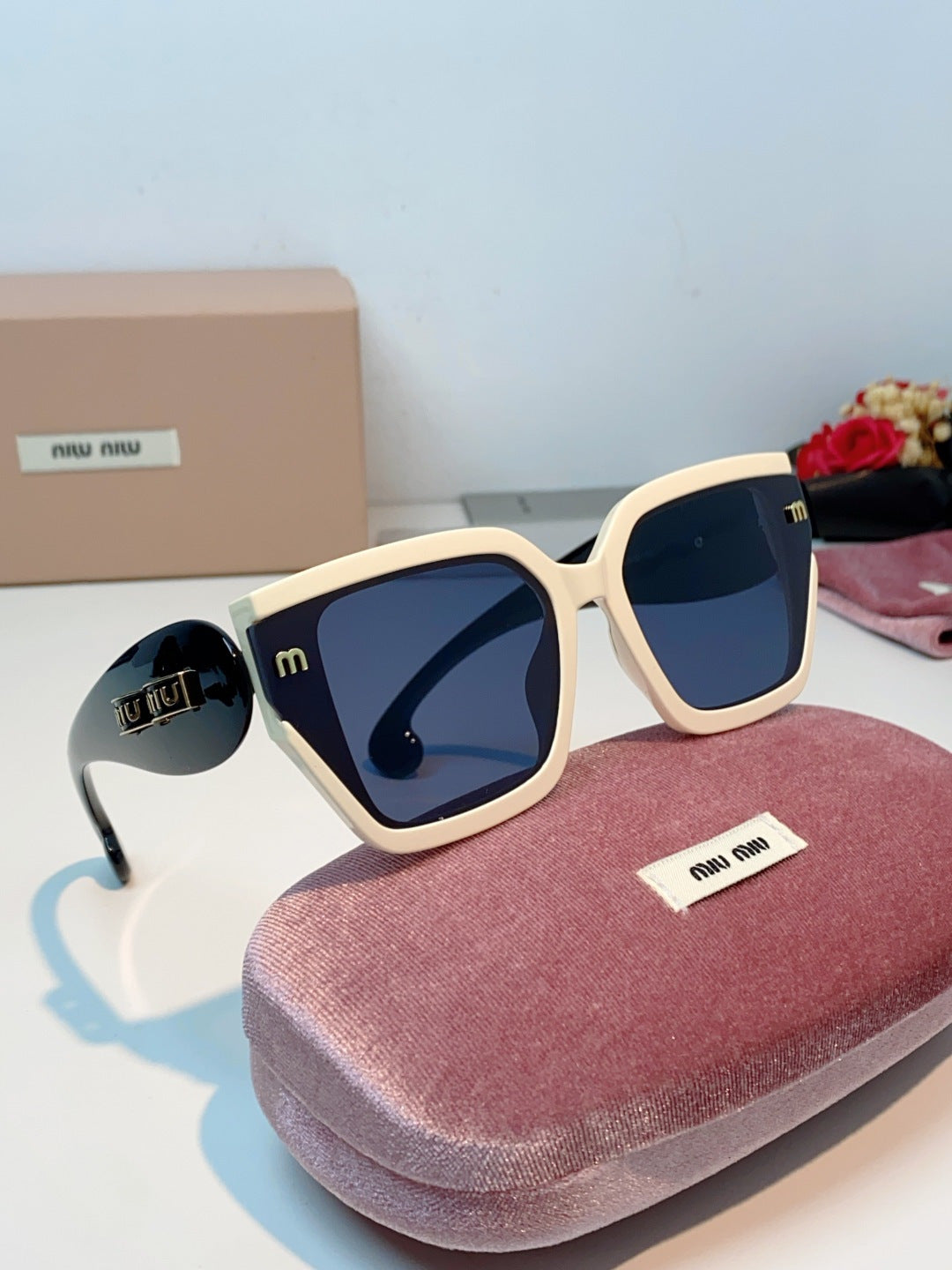 Miu Miu Oversized Black Lens Sunglasses for Women - 158594 - detail image 10