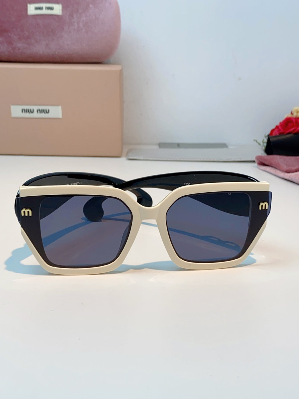 Miu Miu Oversized Black Lens Sunglasses for Women - 158594 - detail image 2
