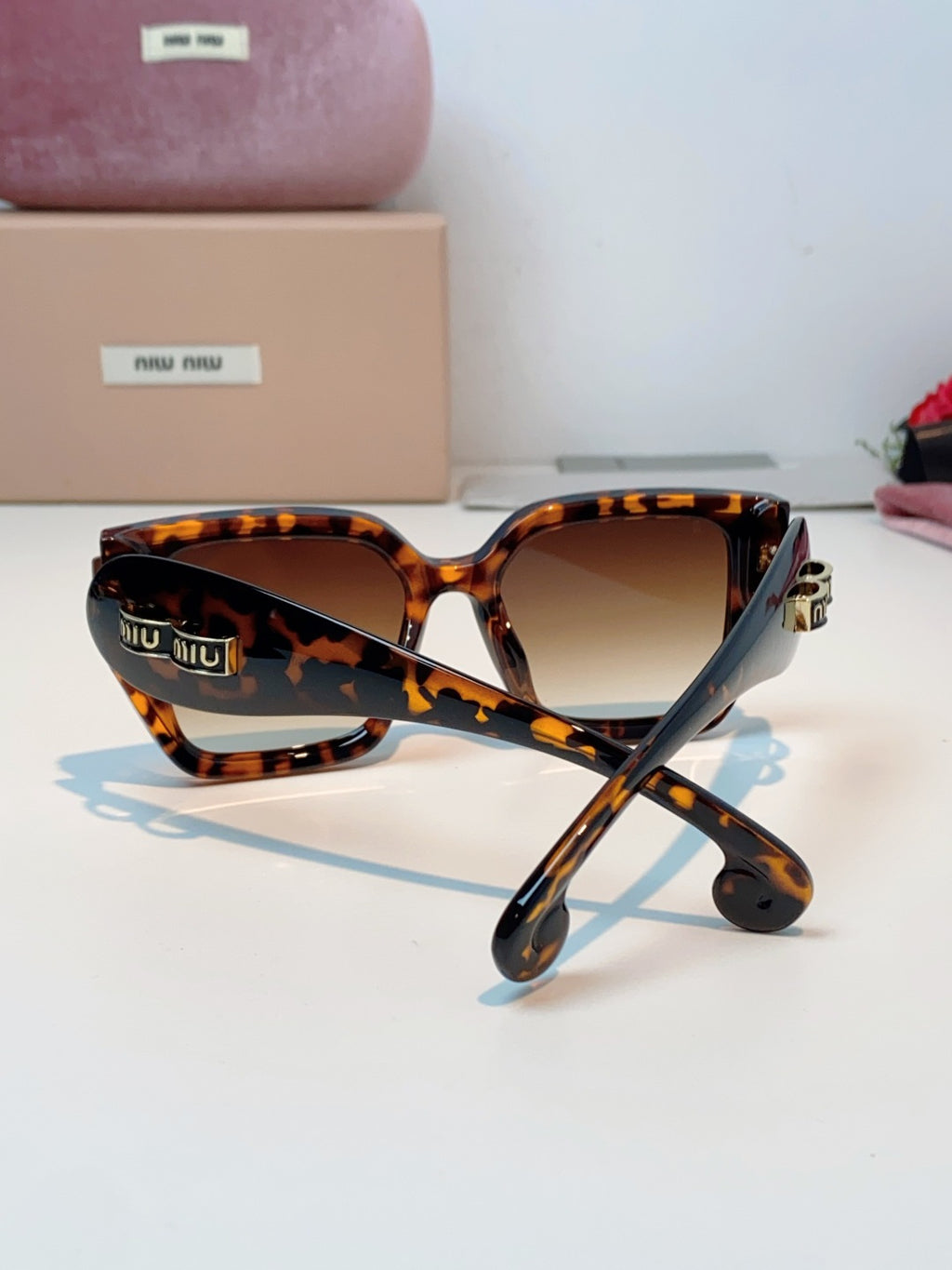Miu Miu Oversized Black Lens Sunglasses for Women - 158595 - detail image 3