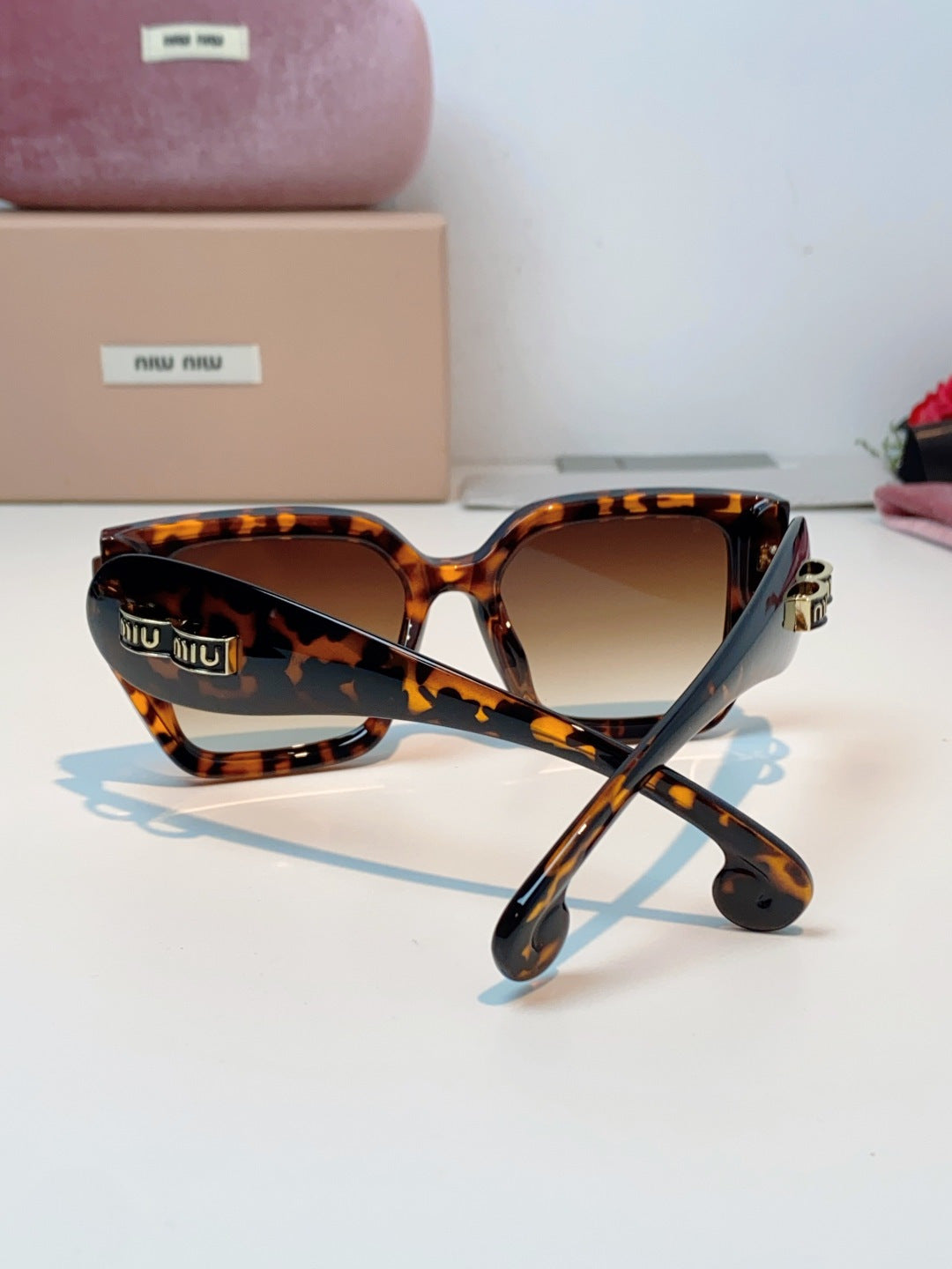 Miu Miu Oversized Black Lens Sunglasses for Women - 158595 - detail image 3