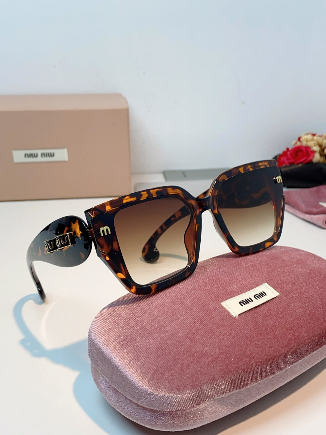 Miu Miu Oversized Black Lens Sunglasses for Women - 158595 - detail image 10