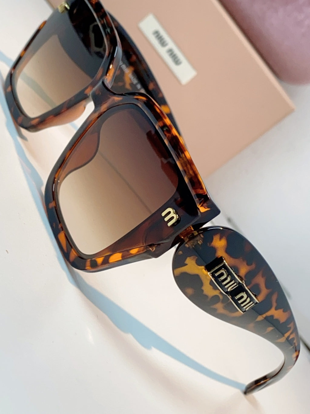 Miu Miu Oversized Black Lens Sunglasses for Women - 158595 - detail image 7