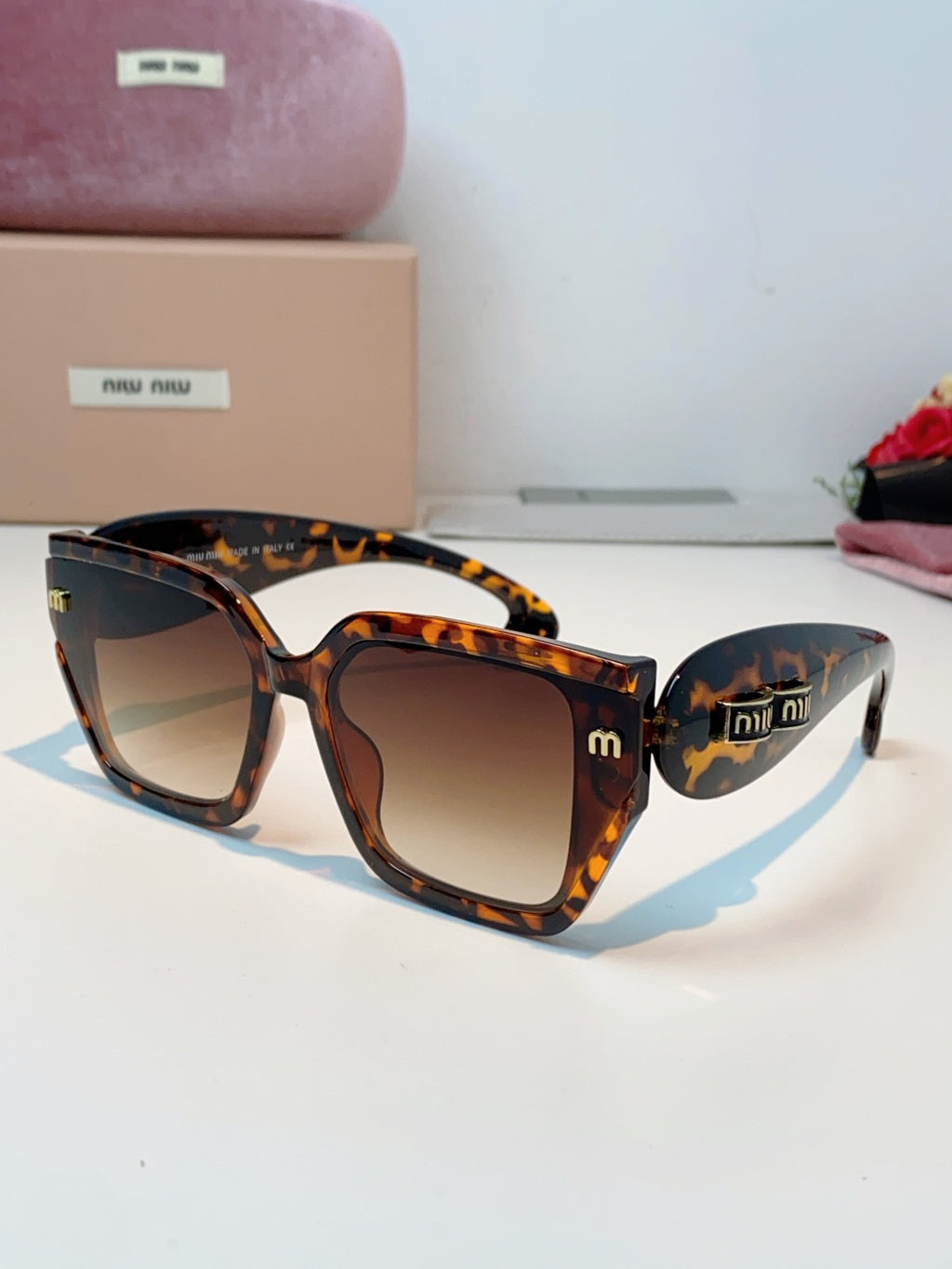 Miu Miu Oversized Black Lens Sunglasses for Women - 158595