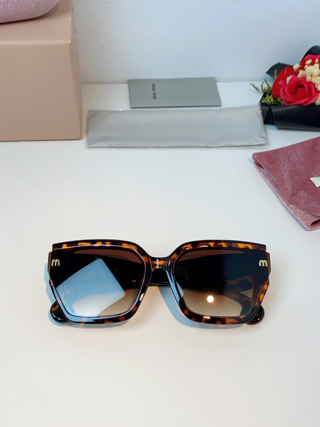 Miu Miu Oversized Black Lens Sunglasses for Women - 158595 - detail image 9