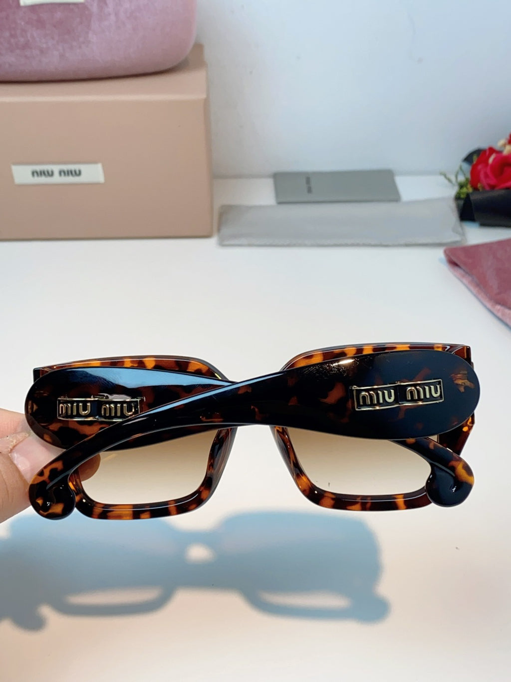 Miu Miu Oversized Black Lens Sunglasses for Women - 158595 - detail image 5