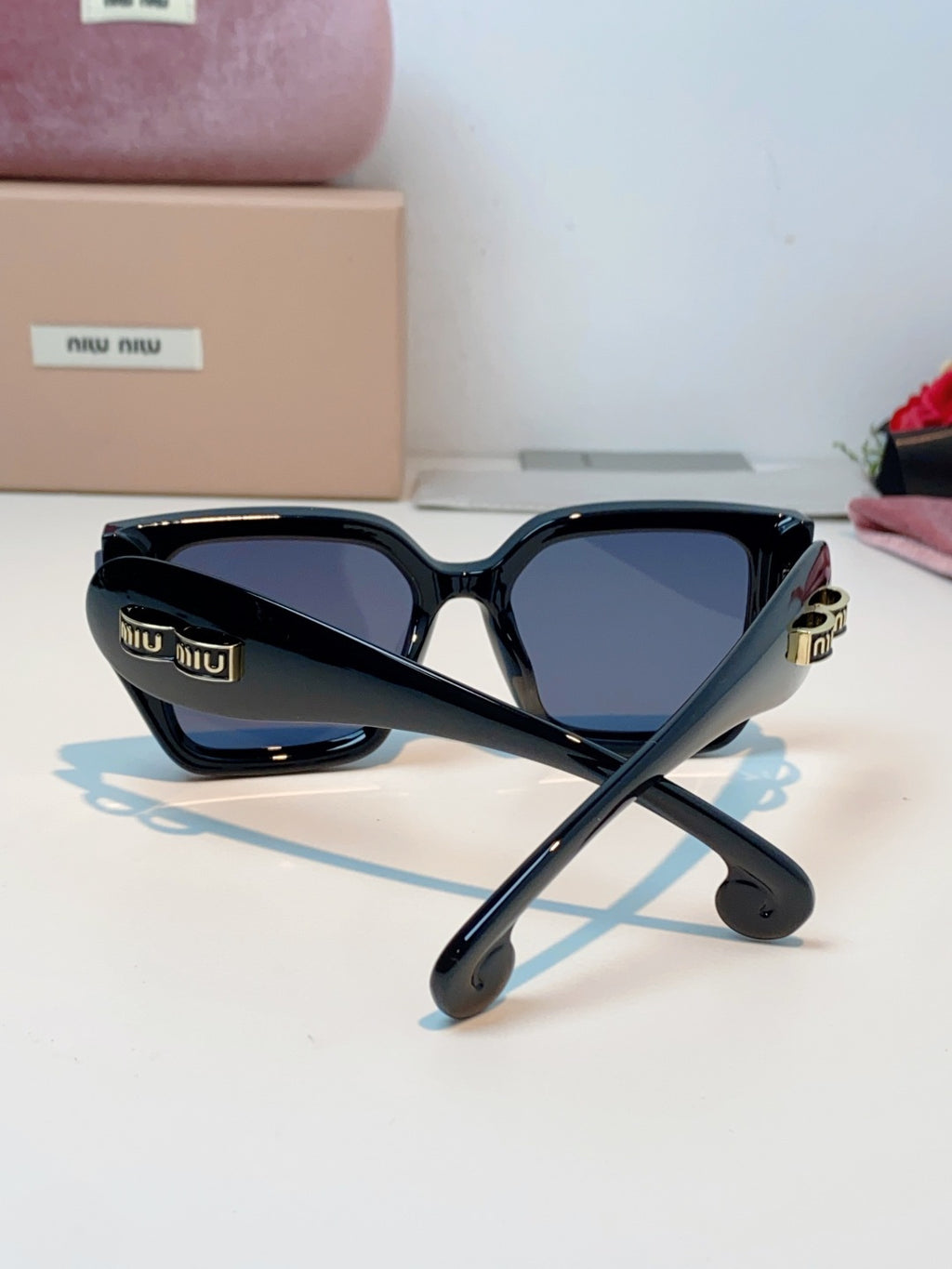 Miu Miu Oversized Black Lens Sunglasses for Women - detail image 3