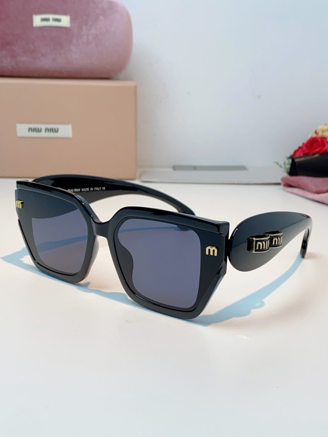 Miu Miu Oversized Black Lens Sunglasses for Women