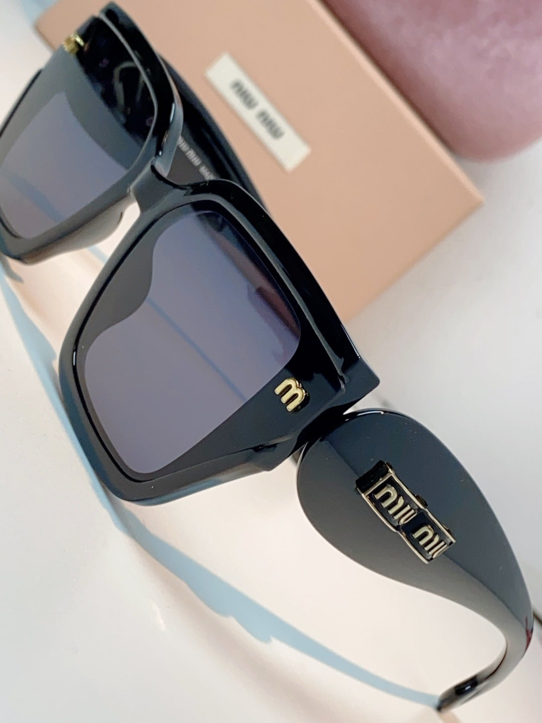Miu Miu Oversized Black Lens Sunglasses for Women - detail image 7