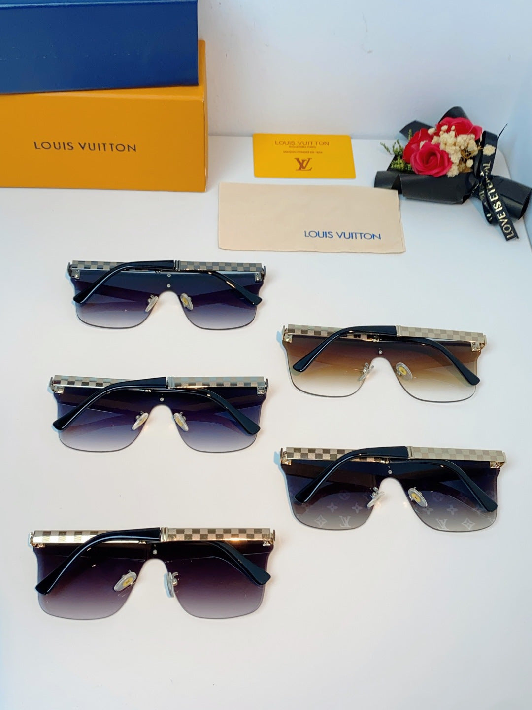 Louis Vuitton Lightweight Rimless Purple Lens Sunglasses for Men & Wo - 158128 - detail image 11