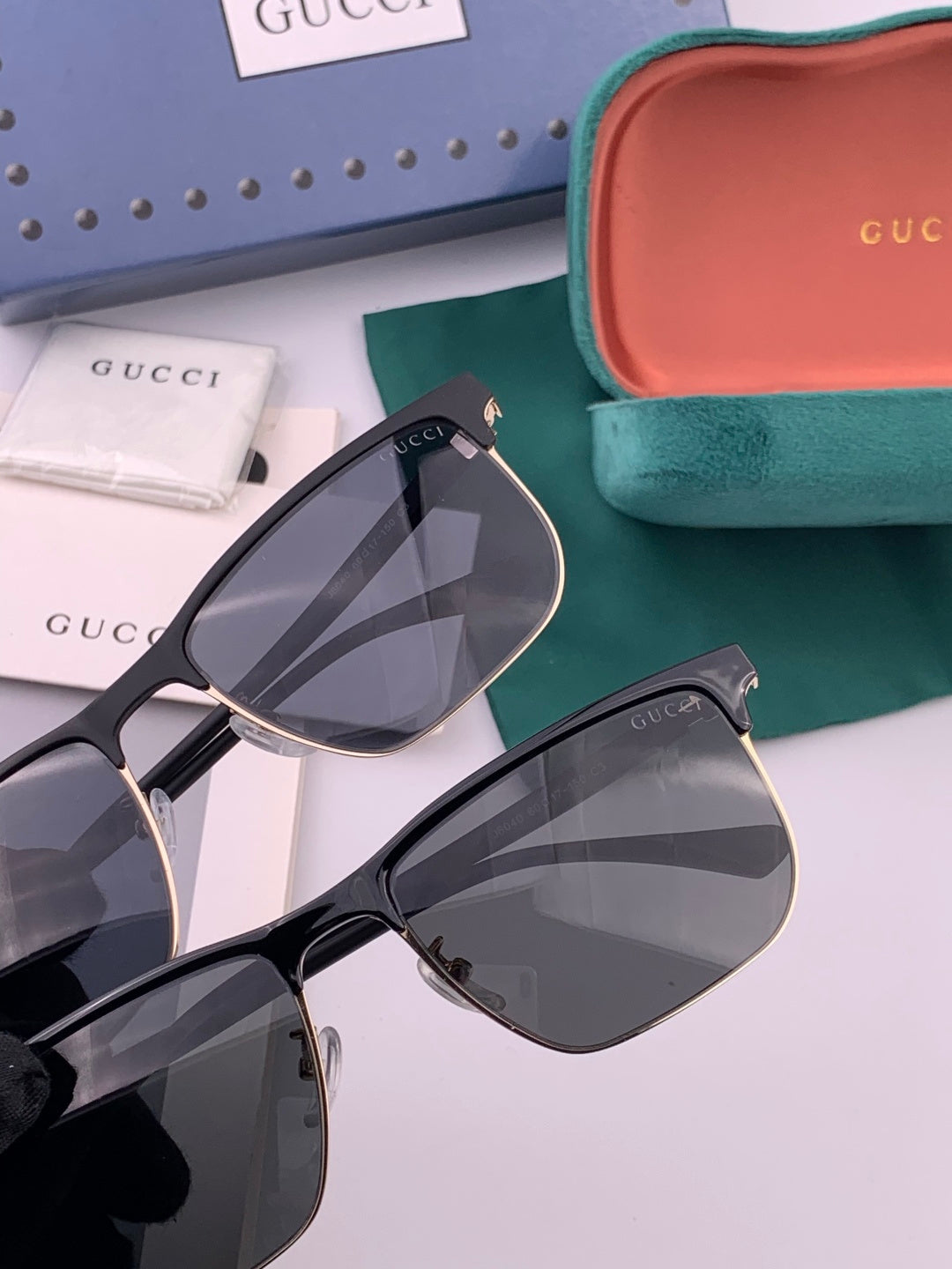 Gucci G0804 Polarized Aviator Red Lens Sunglasses for Men & Women - detail image 6