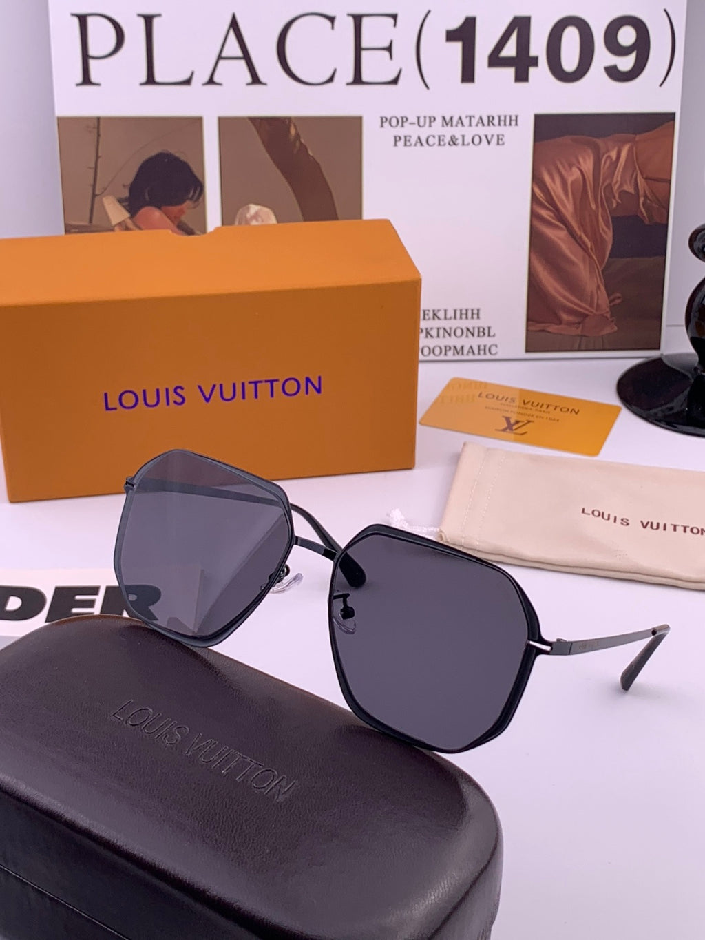 Louis Vuitton L6871 Polarized Oversized Gray Lens Sunglasses for Men & Women - detail image 5