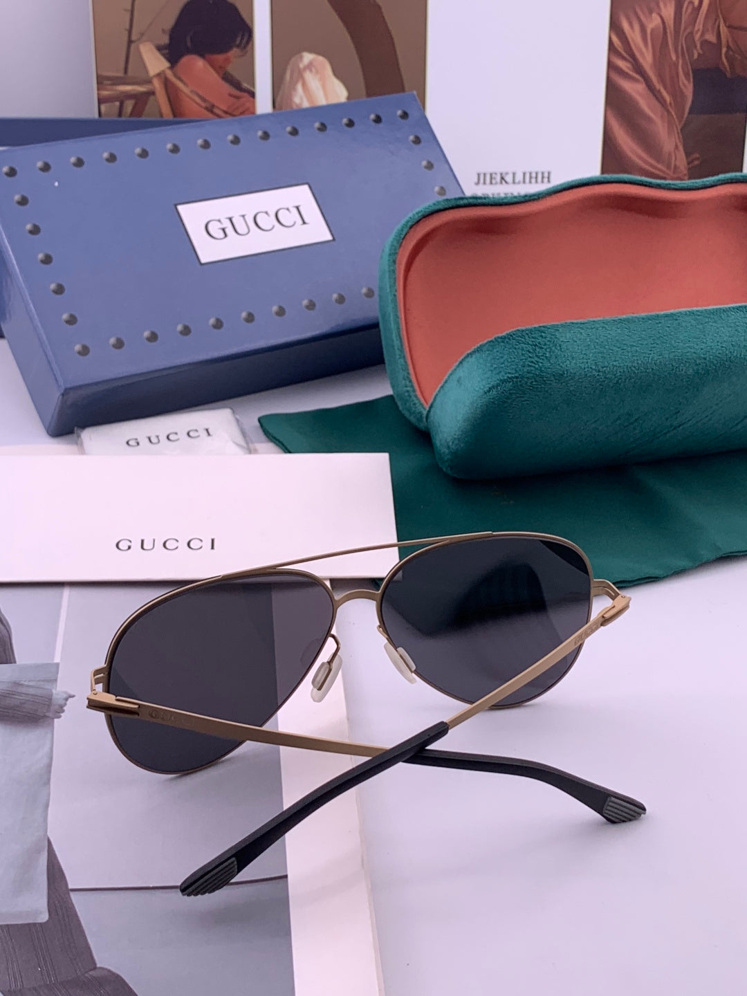 Gucci G1514 Fashion Black Lens Sunglasses for Men & Women - detail image 7