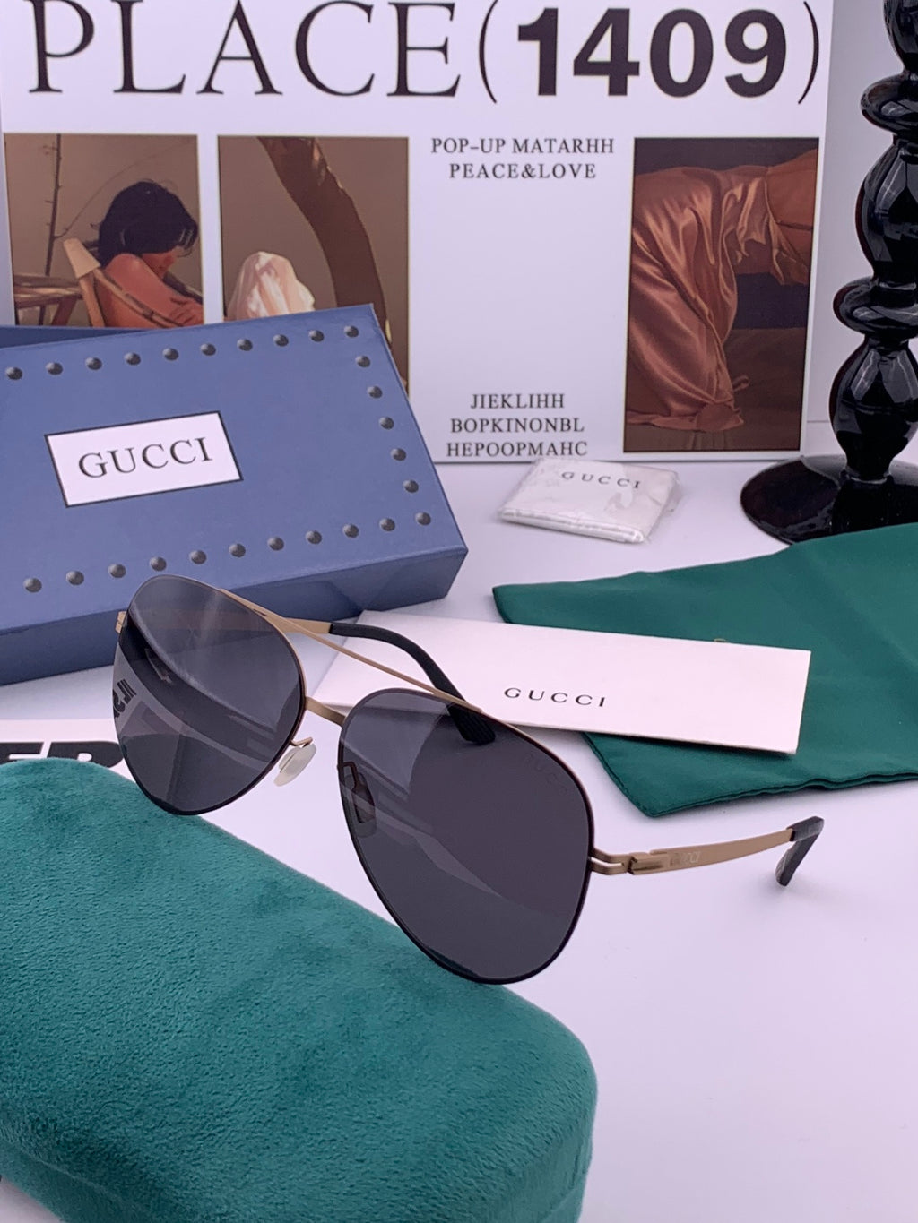 Gucci G1514 Fashion Black Lens Sunglasses for Men & Women - detail image 5