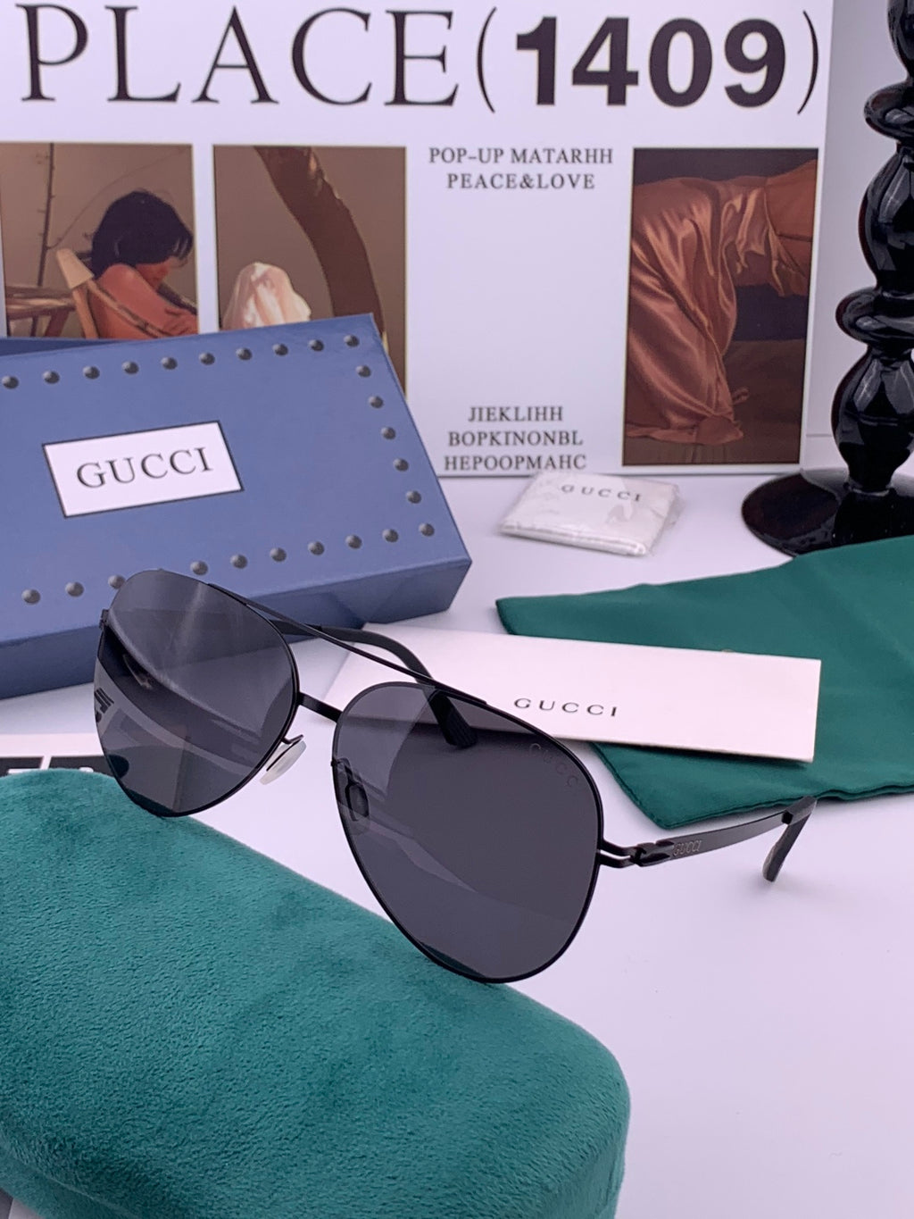 Gucci G1514 Fashion Black Lens Sunglasses for Men & Women - detail image 6