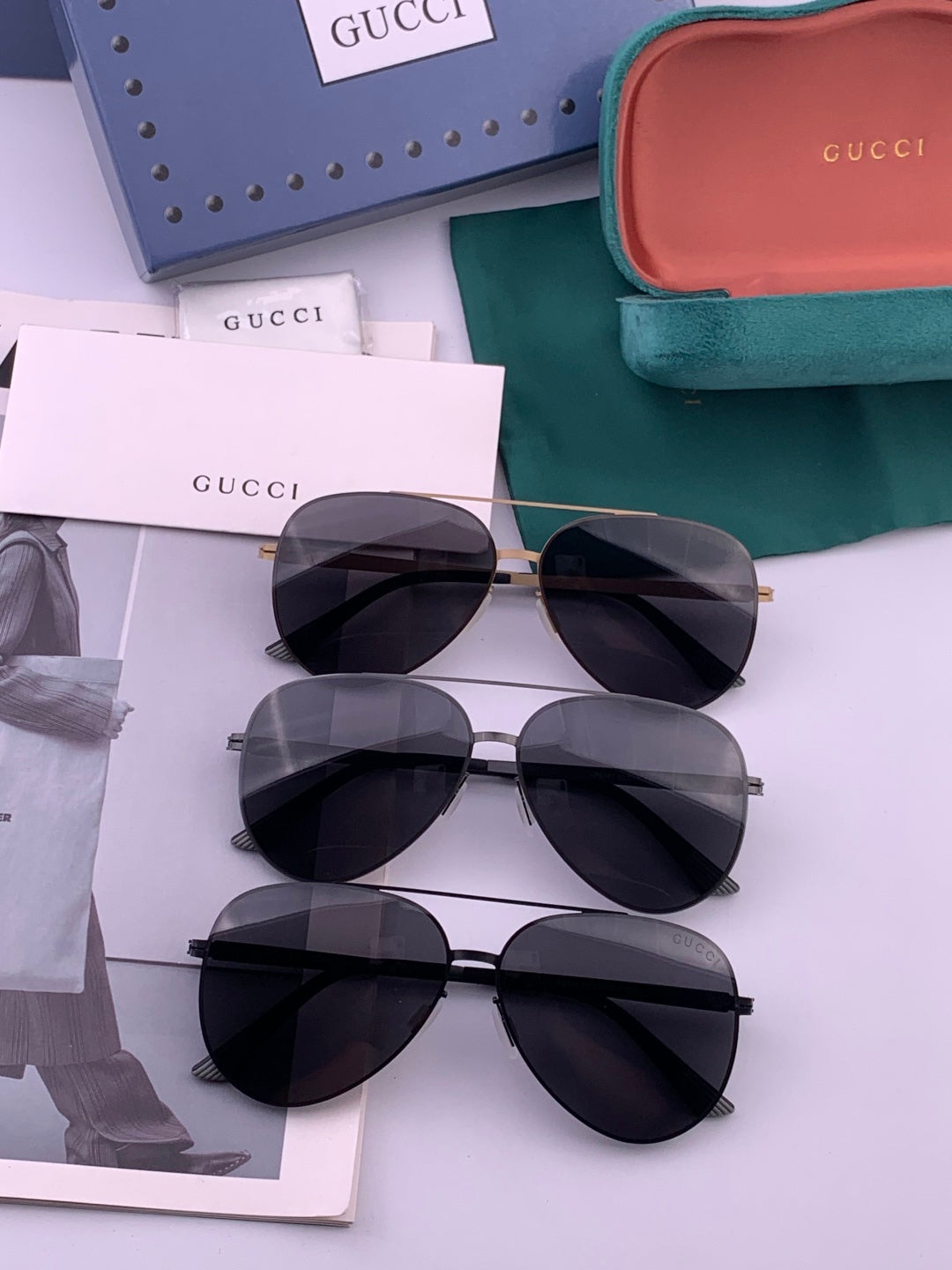 Gucci G1514 Fashion Black Lens Sunglasses for Men & Women - detail image 8