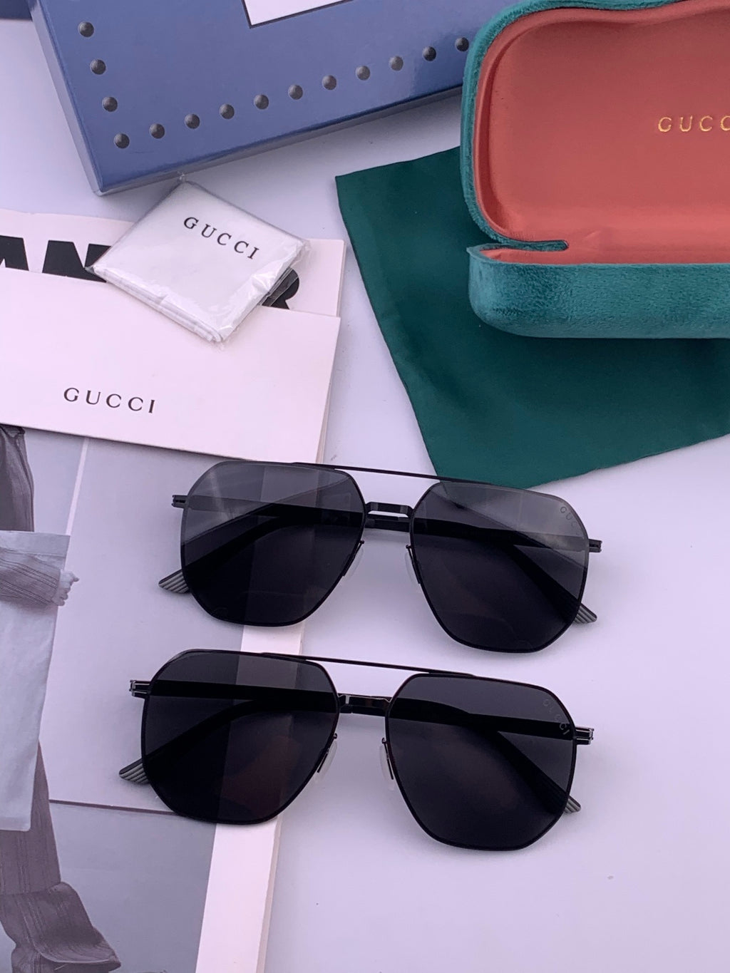 Gucci G4514 Fashion Black Lens Sunglasses for Men & Women - 158250 - detail image 6