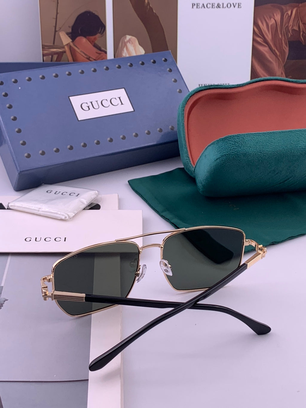 Gucci G1881 Polarized Aviator Black Lens Sunglasses for Men & Women - 158245 - detail image 7