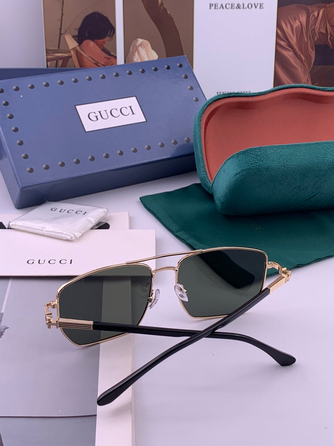 Gucci G1881 Polarized Aviator Black Lens Sunglasses for Men & Women - 158245 - detail image 7