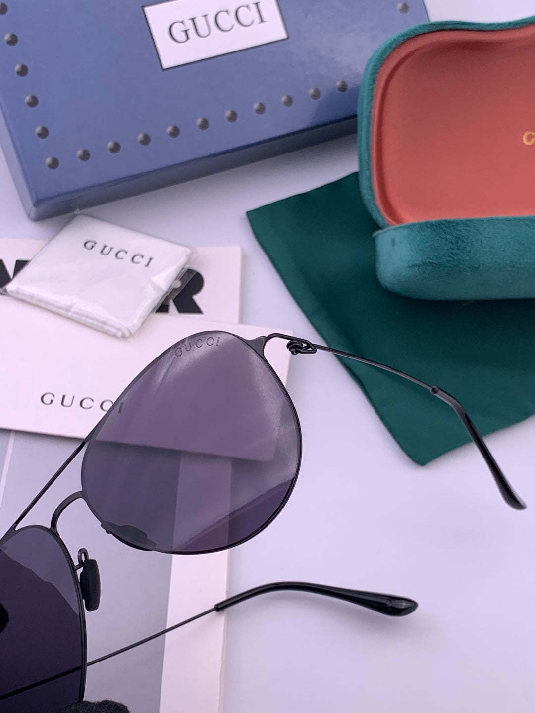 Gucci G5805 Fashion Red Lens Sunglasses for Men & Women - detail image 3
