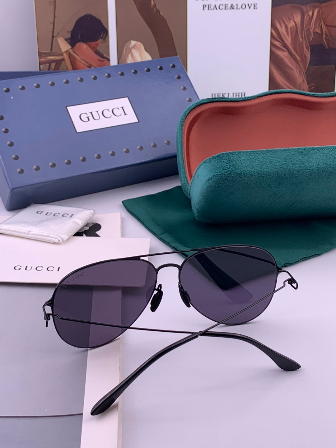 Gucci G5805 Fashion Red Lens Sunglasses for Men & Women - detail image 4
