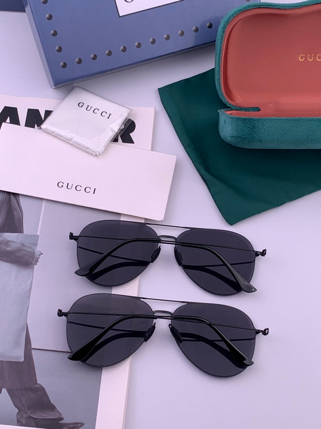 Gucci G5805 Fashion Red Lens Sunglasses for Men & Women - detail image 6