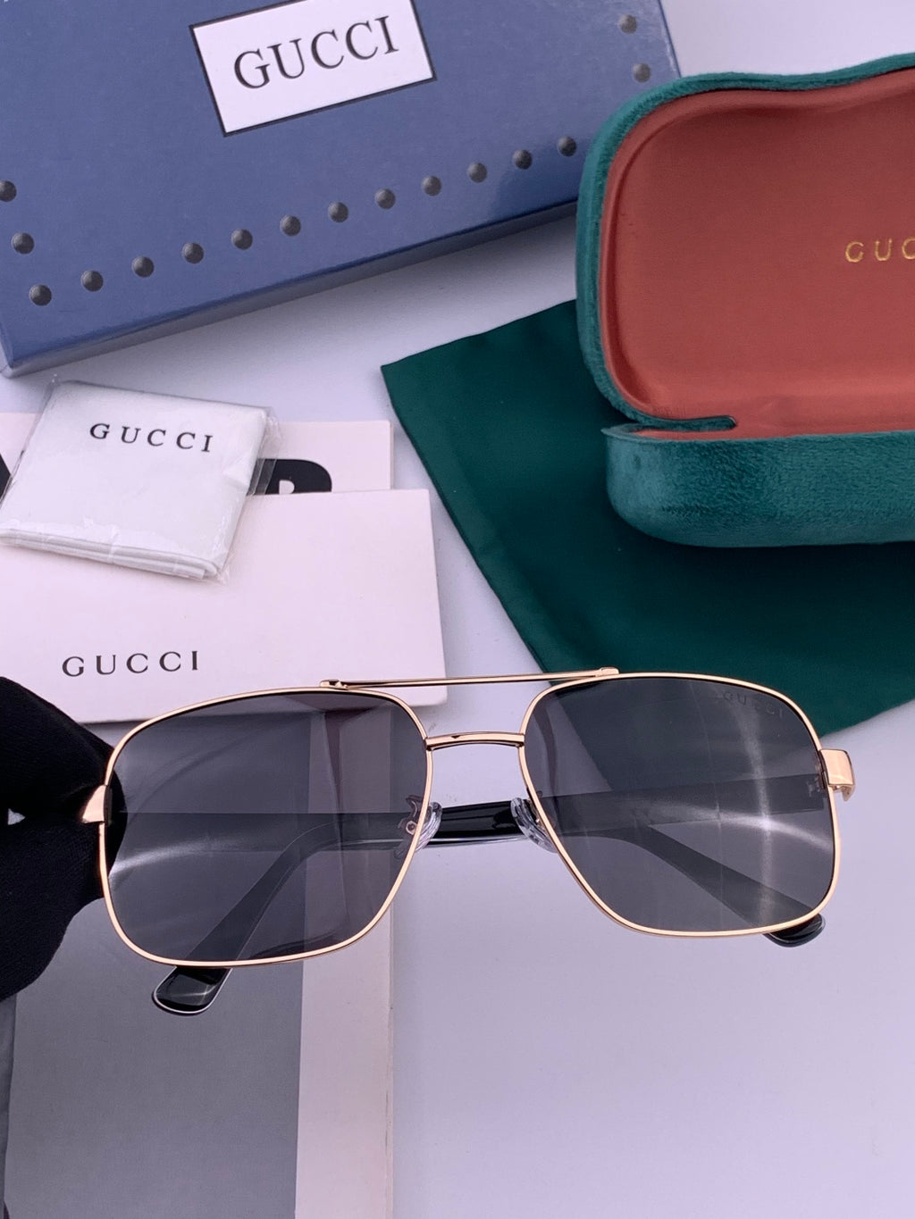 Gucci G2880 Polarized Aviator Black Lens Sunglasses for Men & Women - 158244
