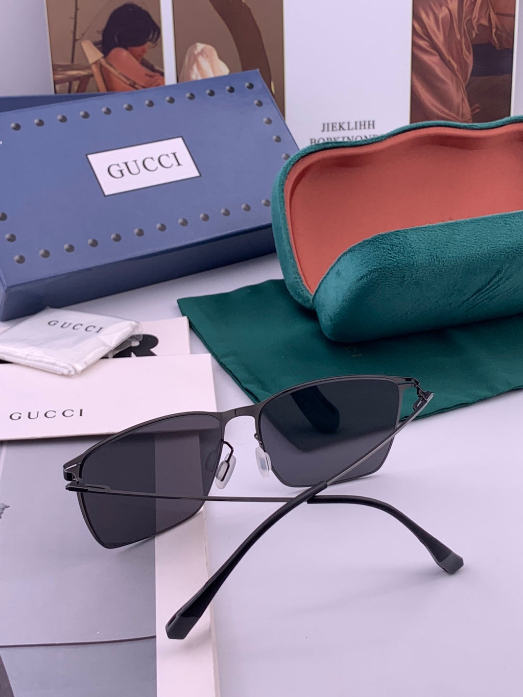 Gucci G2514 Fashion Black Lens Sunglasses for Men & Women - 158251 - detail image 6