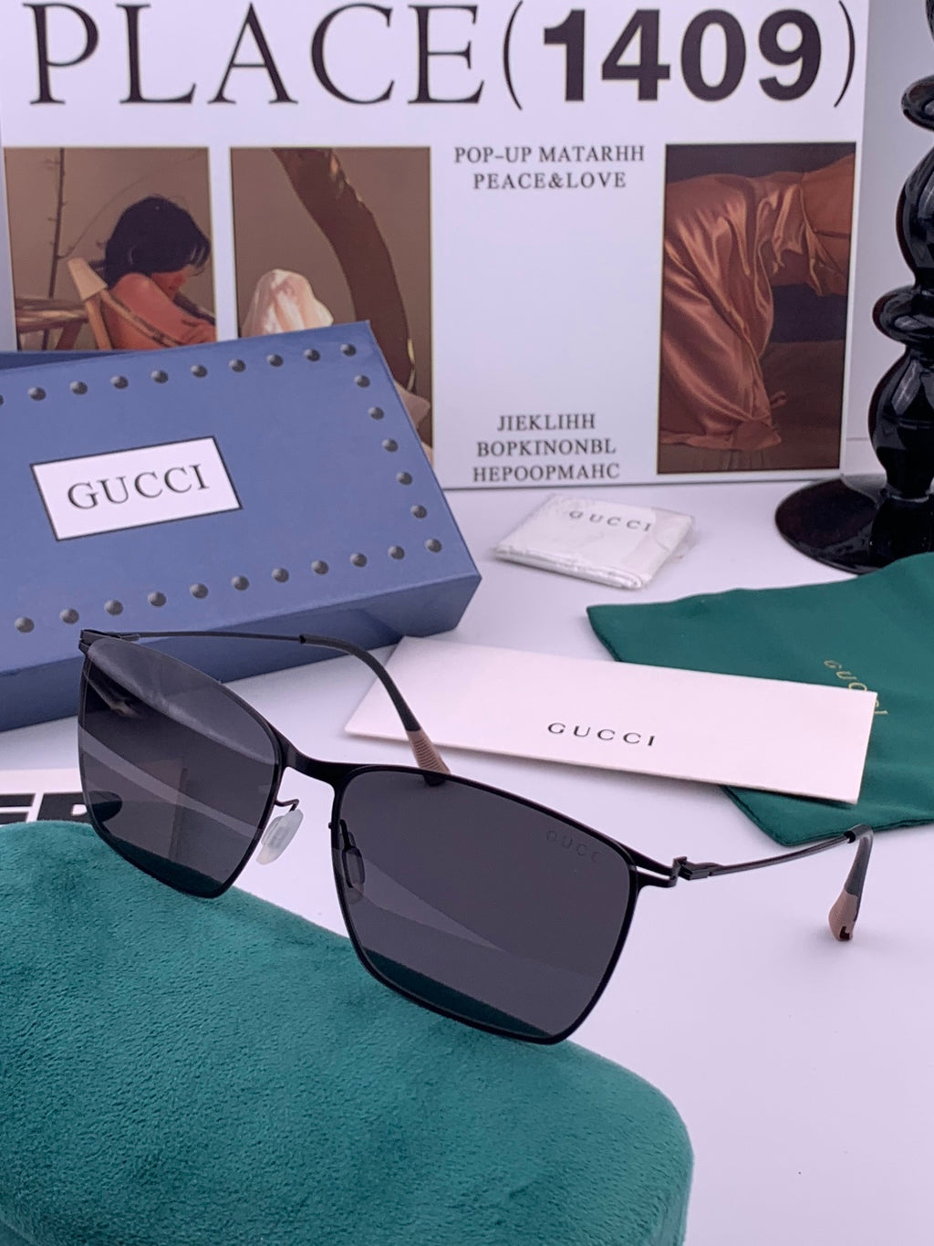 Gucci G2514 Fashion Black Lens Sunglasses for Men & Women - 158251 - detail image 4
