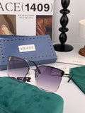 Gucci G25812 Lightweight Metal Rimless Gold Lens Sunglasses for Men & Women