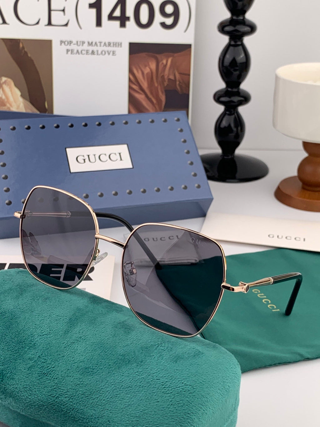 Gucci G55813 Fashion Gold Lens Sunglasses for Men & Women - detail image 6