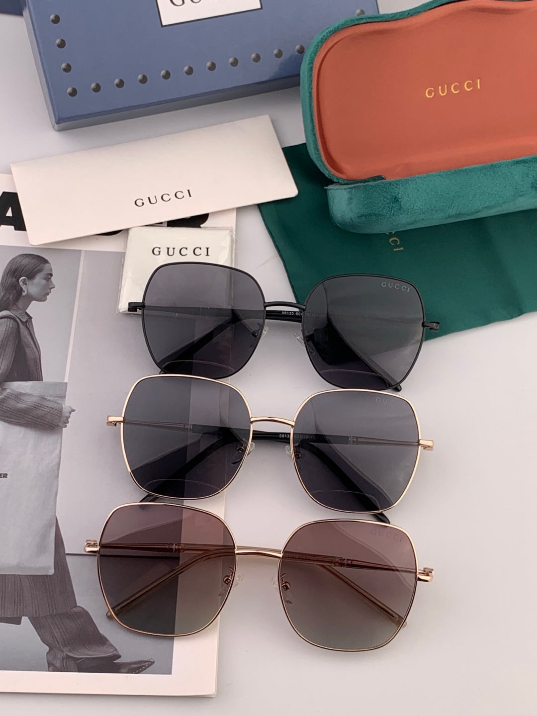 Gucci G55813 Fashion Gold Lens Sunglasses for Men & Women - detail image 7