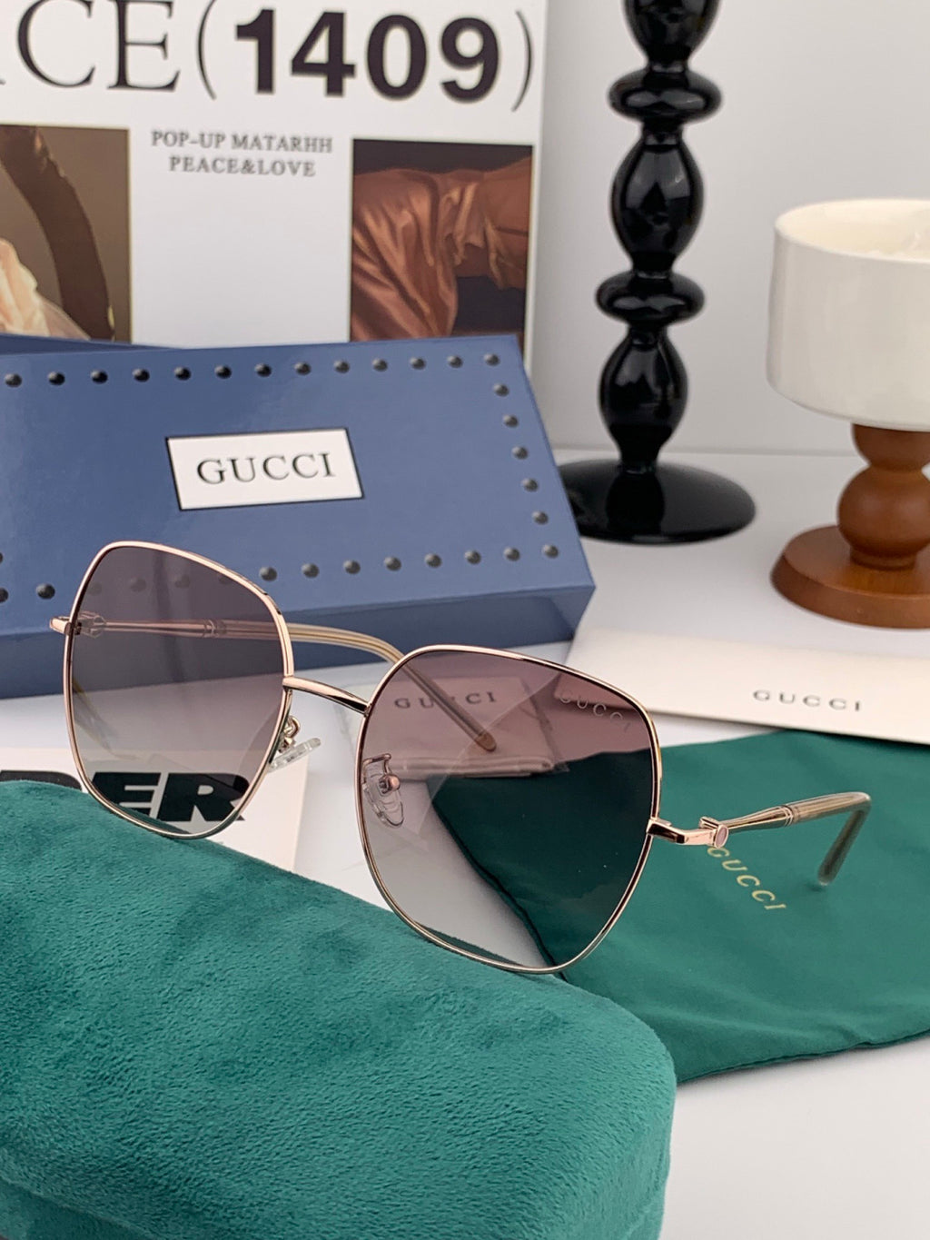 Gucci G55813 Fashion Gold Lens Sunglasses for Men & Women - detail image 4