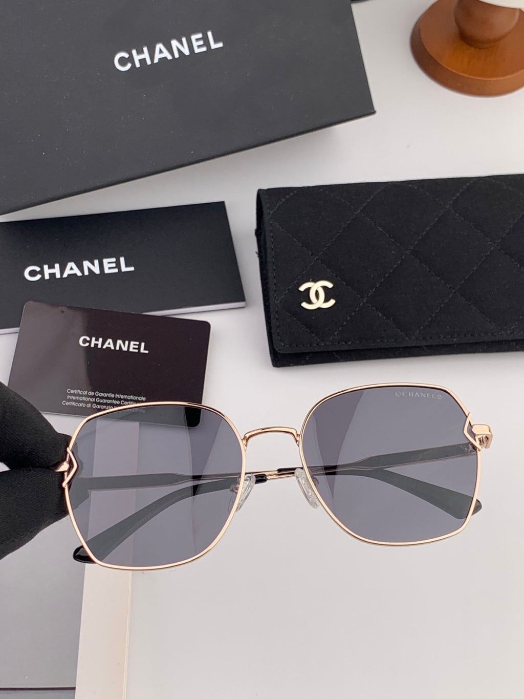 Chanel CH95812 Fashion Black Lens Sunglasses for Men & Women - detail image 2