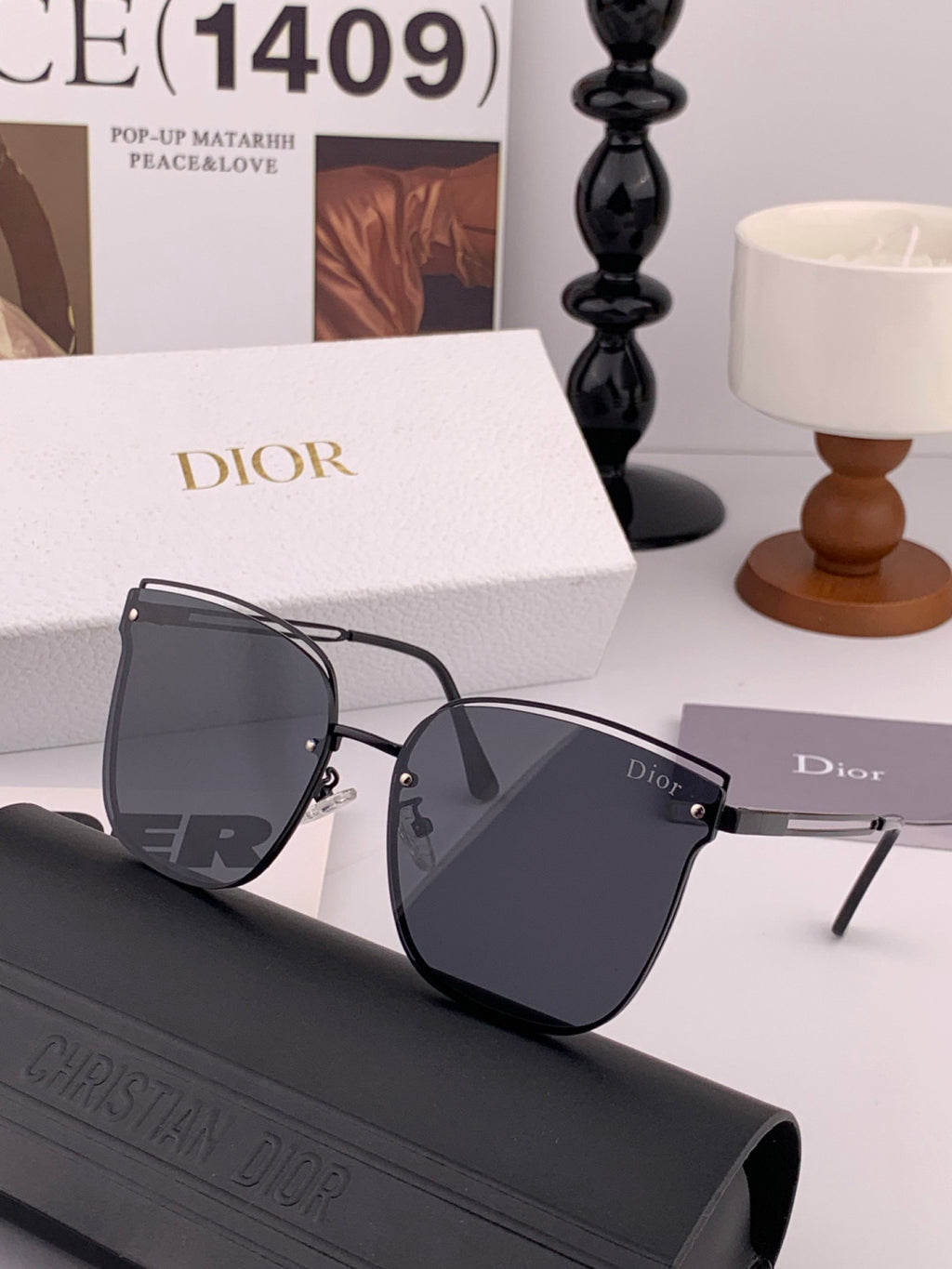Dior CD1150 Polarized Square Brown Lens Sunglasses for Men & Women - 158409