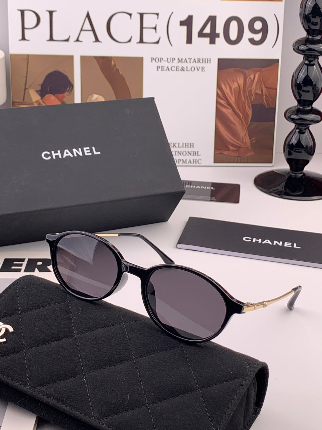 Chanel CH5821 Polarized Fashion Black Lens Sunglasses for Women - 158374 - detail image 3