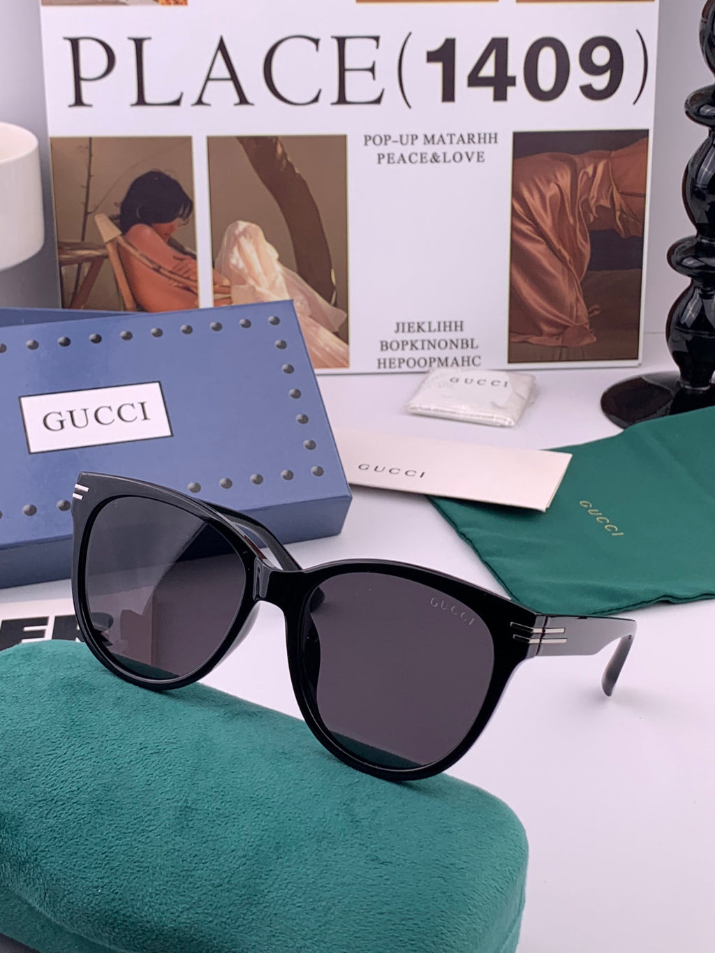 Gucci G2234 Polarized Square Pink Lens Sunglasses for Men & Women - 158272 - detail image 4