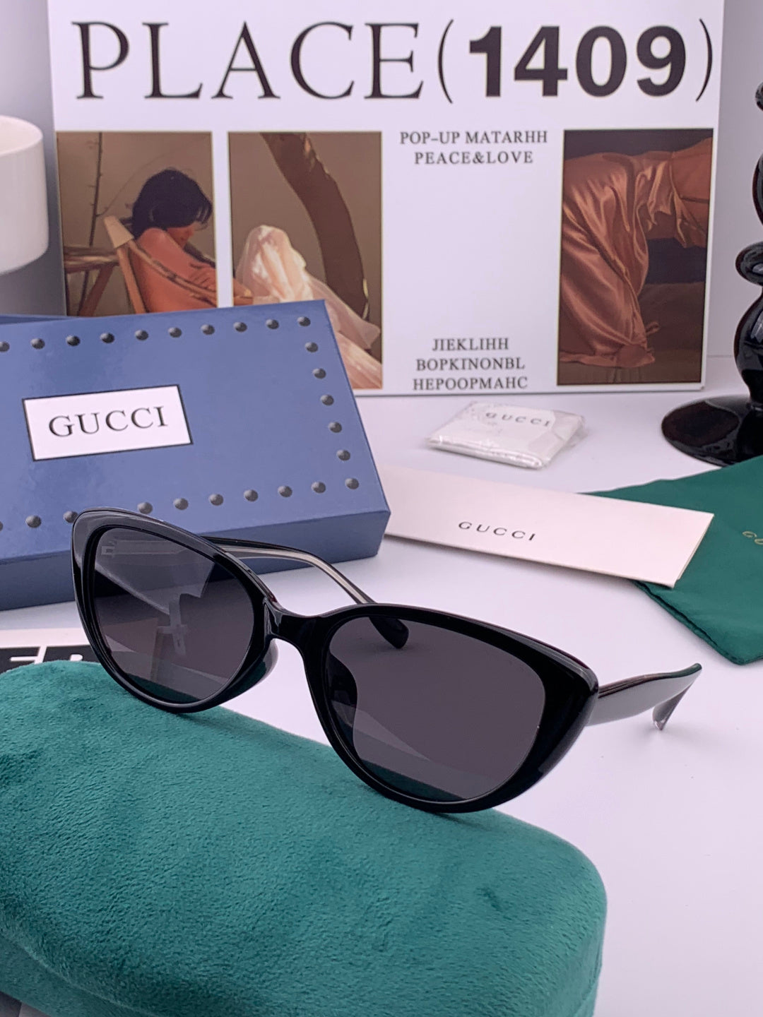Gucci G3820 Polarized Square Black Lens Sunglasses for Men & Women - 158273 - detail image 3