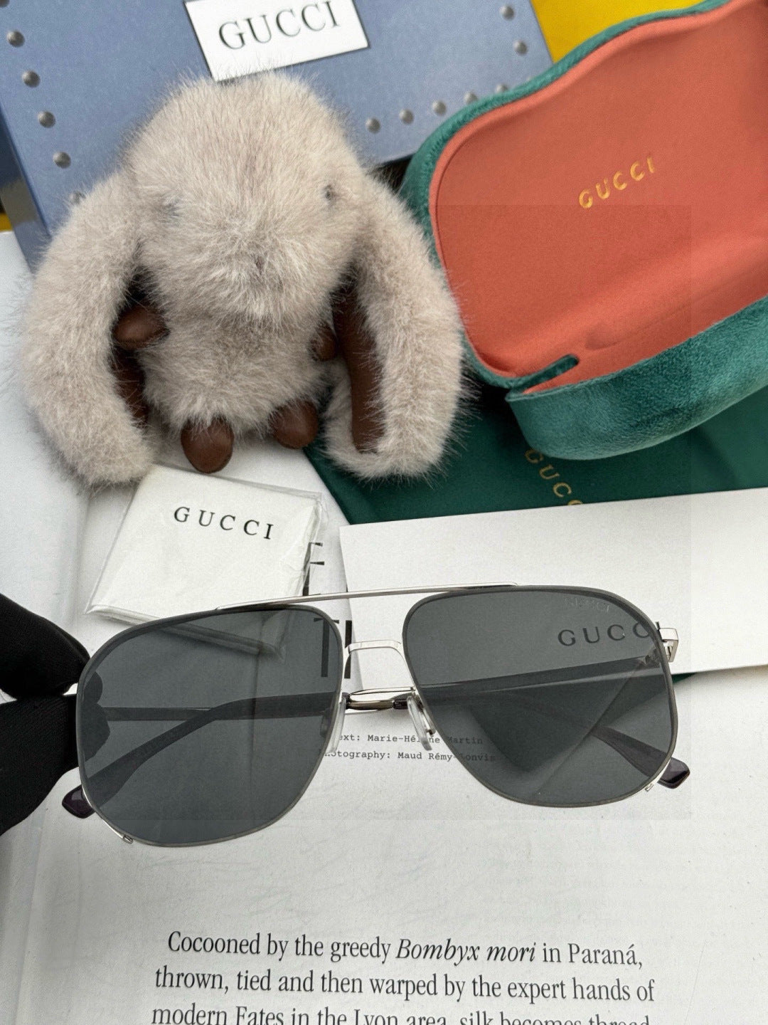 Gucci G21809 Polarized Aviator Gold Lens Sunglasses for Men