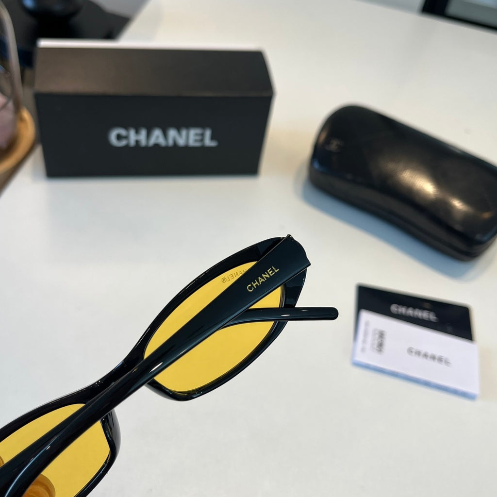 Chanel Oversized Orange Lens Sunglasses for Men & Women - 158354 - detail image 8