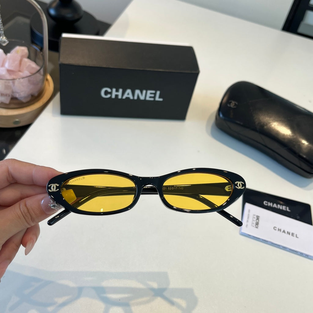 Chanel Oversized Orange Lens Sunglasses for Men & Women - detail image 6