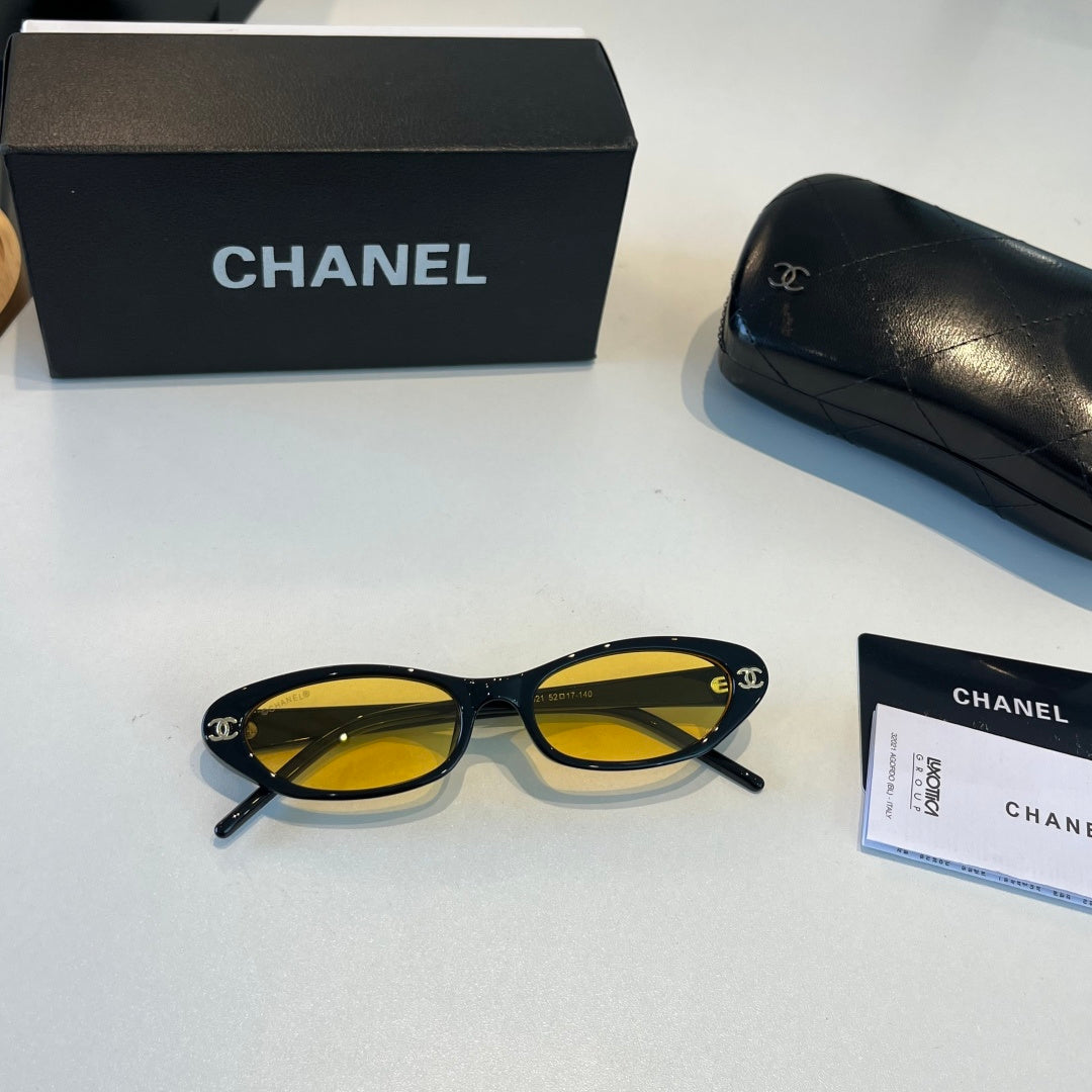 Chanel Oversized Orange Lens Sunglasses for Men & Women - 158354 - detail image 5