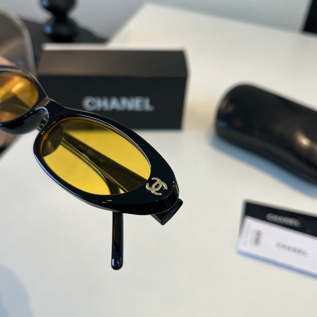 Chanel Oversized Orange Lens Sunglasses for Men & Women - detail image 7