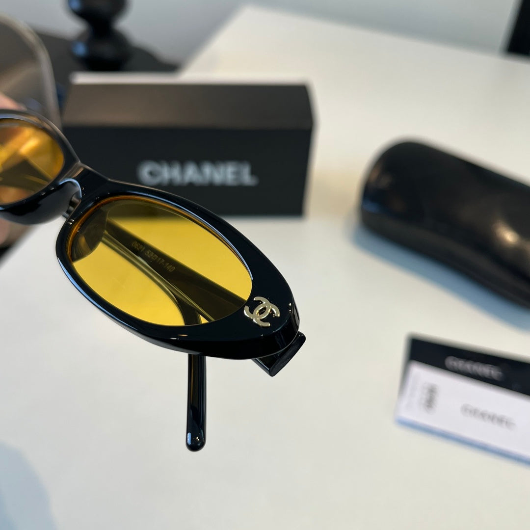 Chanel Oversized Orange Lens Sunglasses for Men & Women - 371833 - detail image 7
