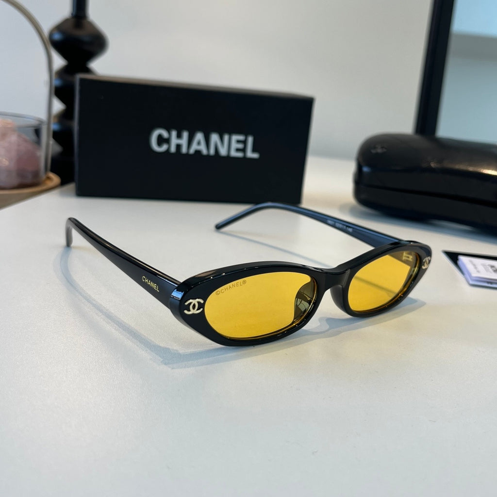 Chanel Oversized Orange Lens Sunglasses for Men & Women - 158354