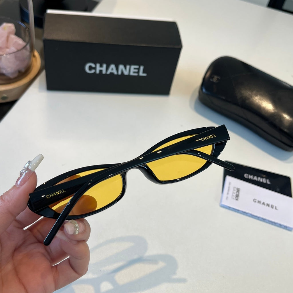 Chanel Oversized Orange Lens Sunglasses for Men & Women - 158354 - detail image 9