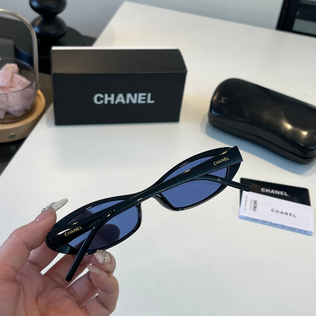 Chanel Oversized Blue Lens Sunglasses for Men & Women - 371835 - detail image 8